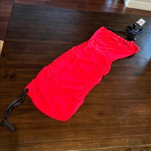 NWT Red cocktail Dress & New Red Wallet Date night dress. Dress is a size Small.